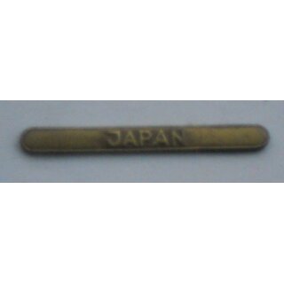 "Japan" Bar Auflage modern, goldfarben, ca. 38mm