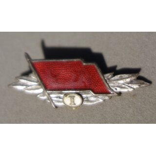 Militia Best Badge, silver  / single Level 242a, Iron, enamelled, 1966-, attached No."I"
