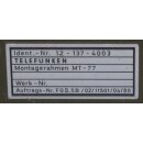Montagerahmen MT-77 für Funkgerät