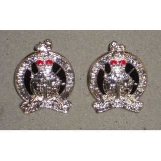 Collar Badges Officer, hand made, QEC