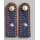 Type4 - red, Shoulder Boards, Railways GDR Reichsbahn-Unterassistent, single, Pip on lower Position