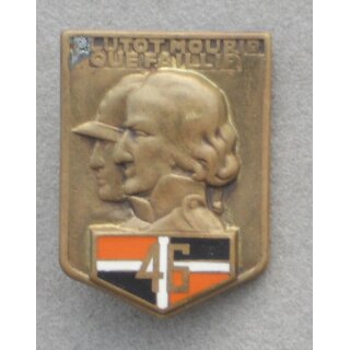 46. Régiment dInfanterie 1. Modell Brustanhänger mit Anhänger