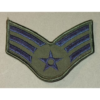 USAF Enlisted Ranks, Subdued, olive, blue Star, large Size, new