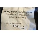 RAF/Army, Shirt Womans Working Dress, Blue, long Sleeve...