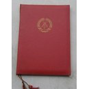 General Certificate Folder, red with State Seal A4