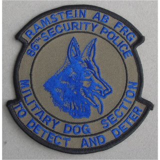 86th Security Police - Military Dog Section, Ramstein AB FRG Patch