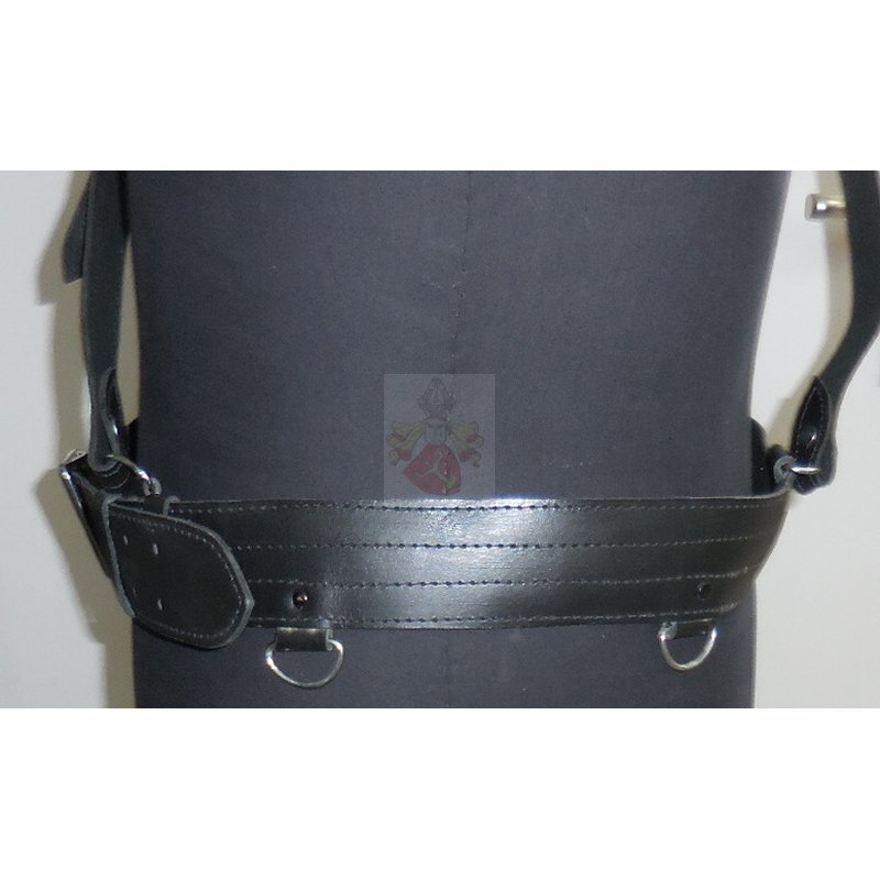 Leather Belt with Shoulder Strap, Sam Browne Style, black, 34,99 €