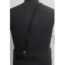 Leather Belt with Shoulder Strap, Sam Browne Style, black