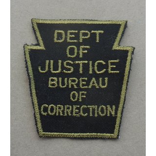 Department of Justice - Bureau of Corrections Abzeichen Polizei