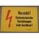 Vorsicht, Elektrotechnische Einrichtungen Hinweisschild