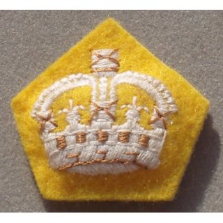 Royal Armoured Corps Rangabzeichen auf gelb
