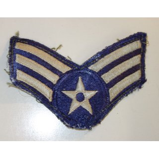 USAF Rangabzeichen, Mannschaft, weier Stern, Cut Edge, large Size, gebr.