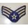 USAF Enlisted Ranks, white Star, Cut Edge, large Size, worn