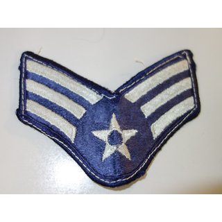 USAF Rangabzeichen, Mannschaft, weier Stern, Merrow Edge, large Size, gebr.