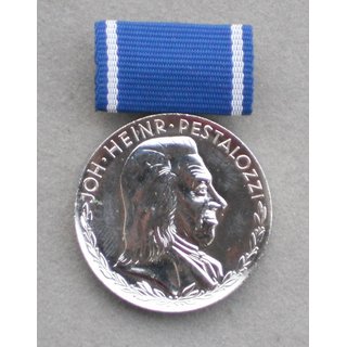 Pestalozzi Medal for Faithful Service, silver