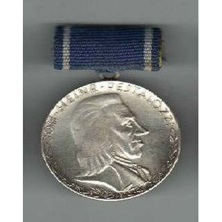 Pestalozzi Medal for Faithful Service, silver