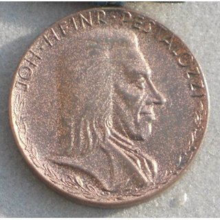 Pestalozzi-Medaille fr treue Dienste, bronze