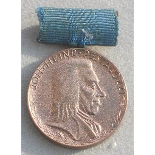 Pestalozzi Medal for Faithful Service, bronze