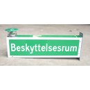 Schutzraum Hinweisschild mit Lampe, Zivilverteidigung
