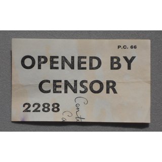 Spandau Prison - Opened by Censor Labels