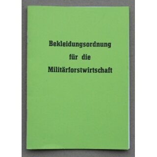 Dress Regulation for the Military Forestry, 1986