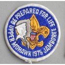 Upper Mohawk 1975 Jamboree - Be Prepared for Life BSA Patch