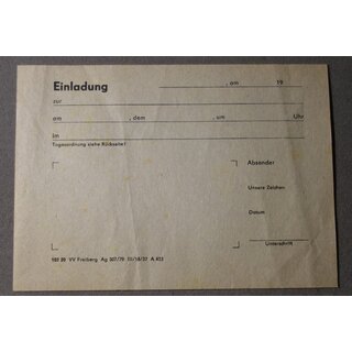 GDR Invitation Form, general