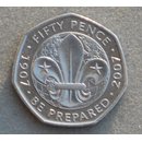50 Pence Coin - 100 Years of Scouting