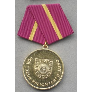 Medal for faithful performance of Duty in the Civil Defense, gold