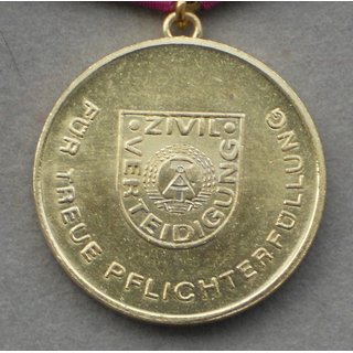Medal for faithful performance of Duty in the Civil Defense, gold