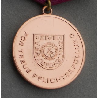 Medal for faithful performance of Duty in the Civil Defense, bronze