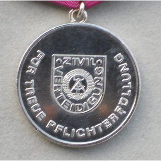 Medal for faithful performance of Duty in the Civil Defense, silver