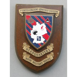 1st (UK) Armoured Division - HQ - RMP Plaque
