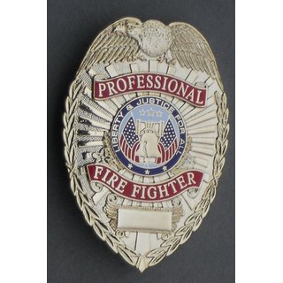 Professional Firefighter Breast Badge