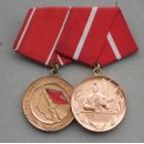 Multiple Medal Bar, 2 Militia Awards