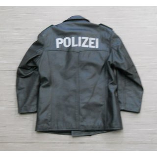 Polizei - Lederjacke, mit Beschriftung