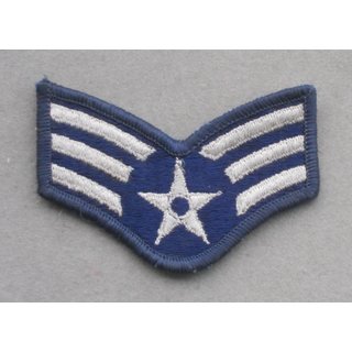 USAF Enlisted Ranks, white Star, Merrow Edge, small Size, new