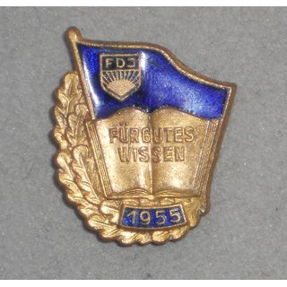 Badge For good Knowledge, 2.Type, 1955/56, bronze