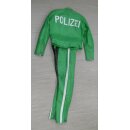 Polizei-Motorradanzug, Leder, grün