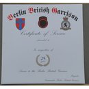 Certificate of Service for 25 Years, Berlin British Garrison