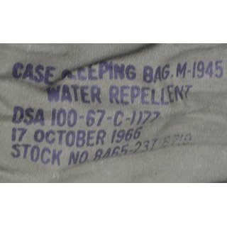 US, Case Sleeping Bag, M-1945, olive