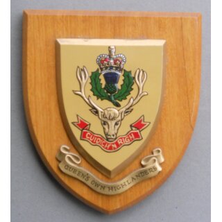 Queens Own Highlanders Plaque