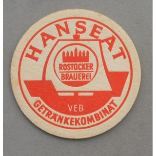 Hanseat Rostock Brewery - VEB Beverages Combinate Coaster