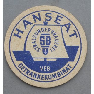 VEB Hanseat Beverages Combinate - Stralsund Brewery  Coaster