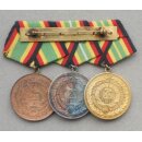 NVA, 3 Faithfull Service Medals Bar, 900 silver