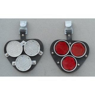 Marching Night Safety Reflectors, red/white