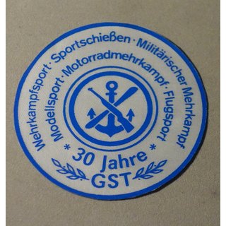 Abzeichen, 30 Jahre GST, verschiedene