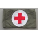 Sanitätspersonal, Armbinde, oliv/weiß