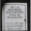 Air Force Beret, Mans Wool, AF Blue 1561
