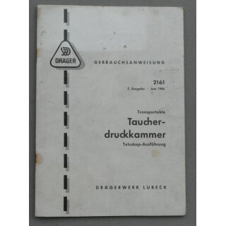 2161 Transportable Taucher-Druckkammer, Teleskop-Ausführung